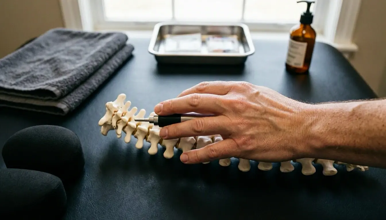 Spinal Adjustment in Chiropractor: Spinal Adjustment is a hands-on procedure performed by a chiropractor to apply—visual g...